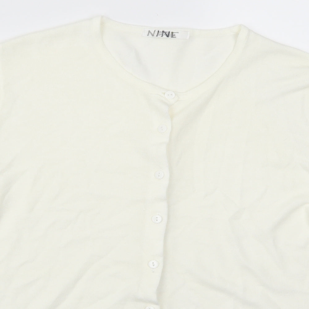 Marks and Spencer Womens White   Cardigan Jumper Size 14