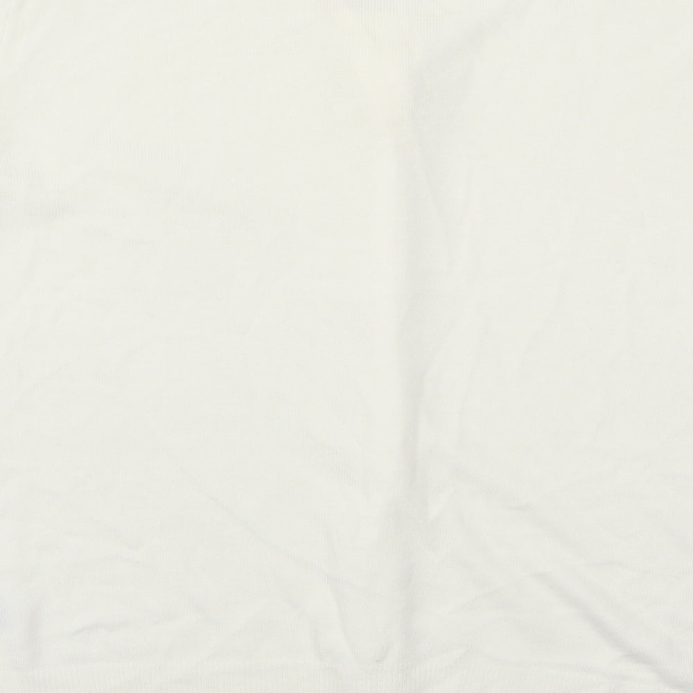 Marks and Spencer Womens White   Cardigan Jumper Size 14