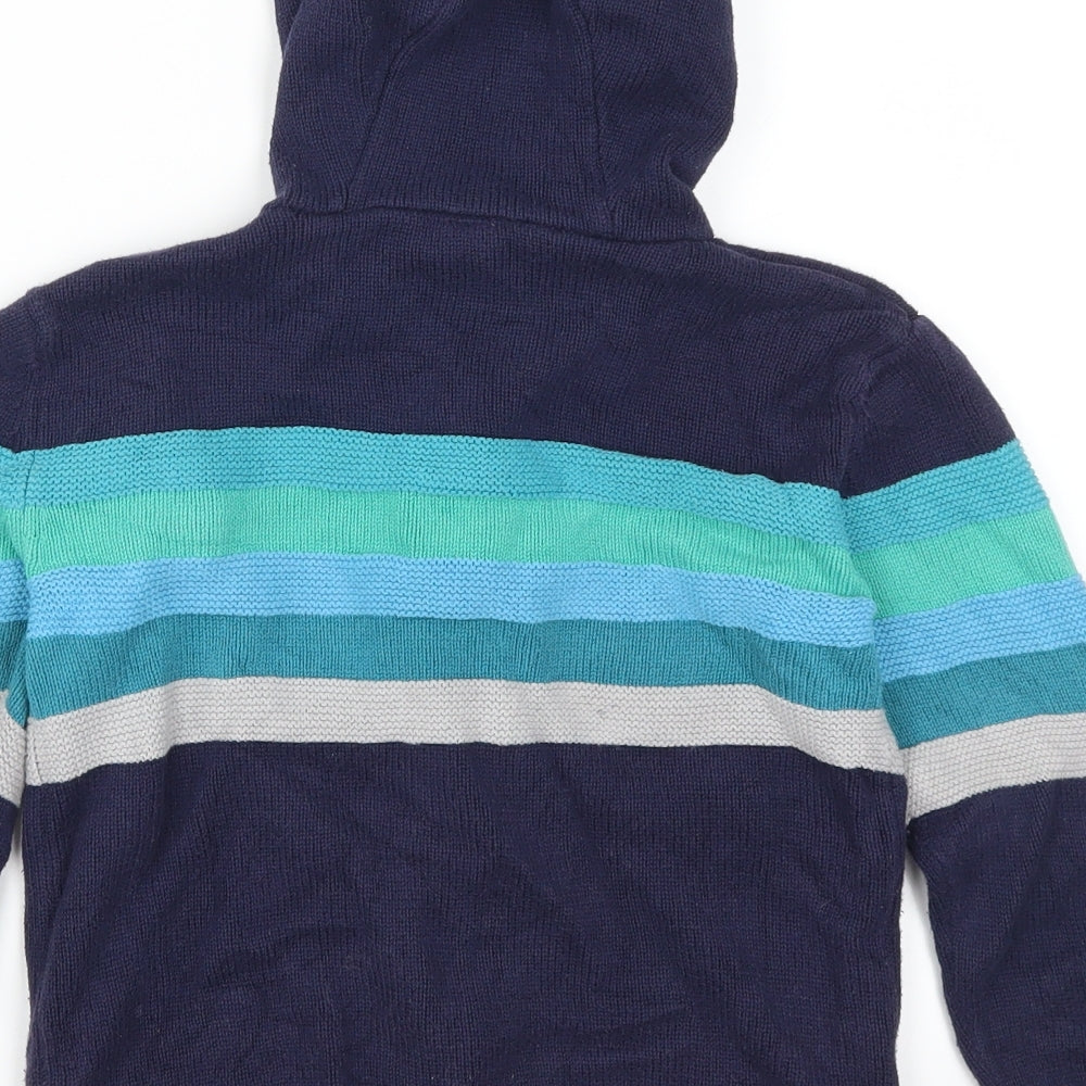 TU Boys Blue Striped  Full Zip Hoodie Size 5-6 Years