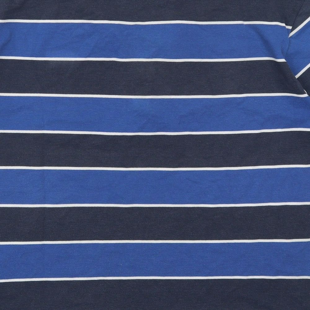 Lonsdale Mens Blue Striped   Polo Size L