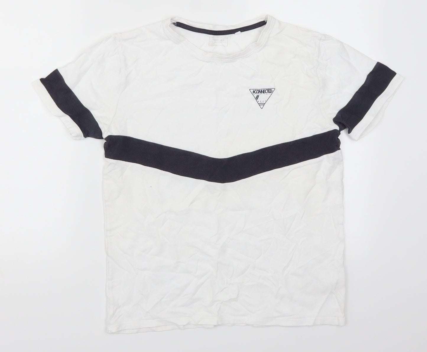NEXT Boys White   Basic T-Shirt Size 13 Years  - #Connected