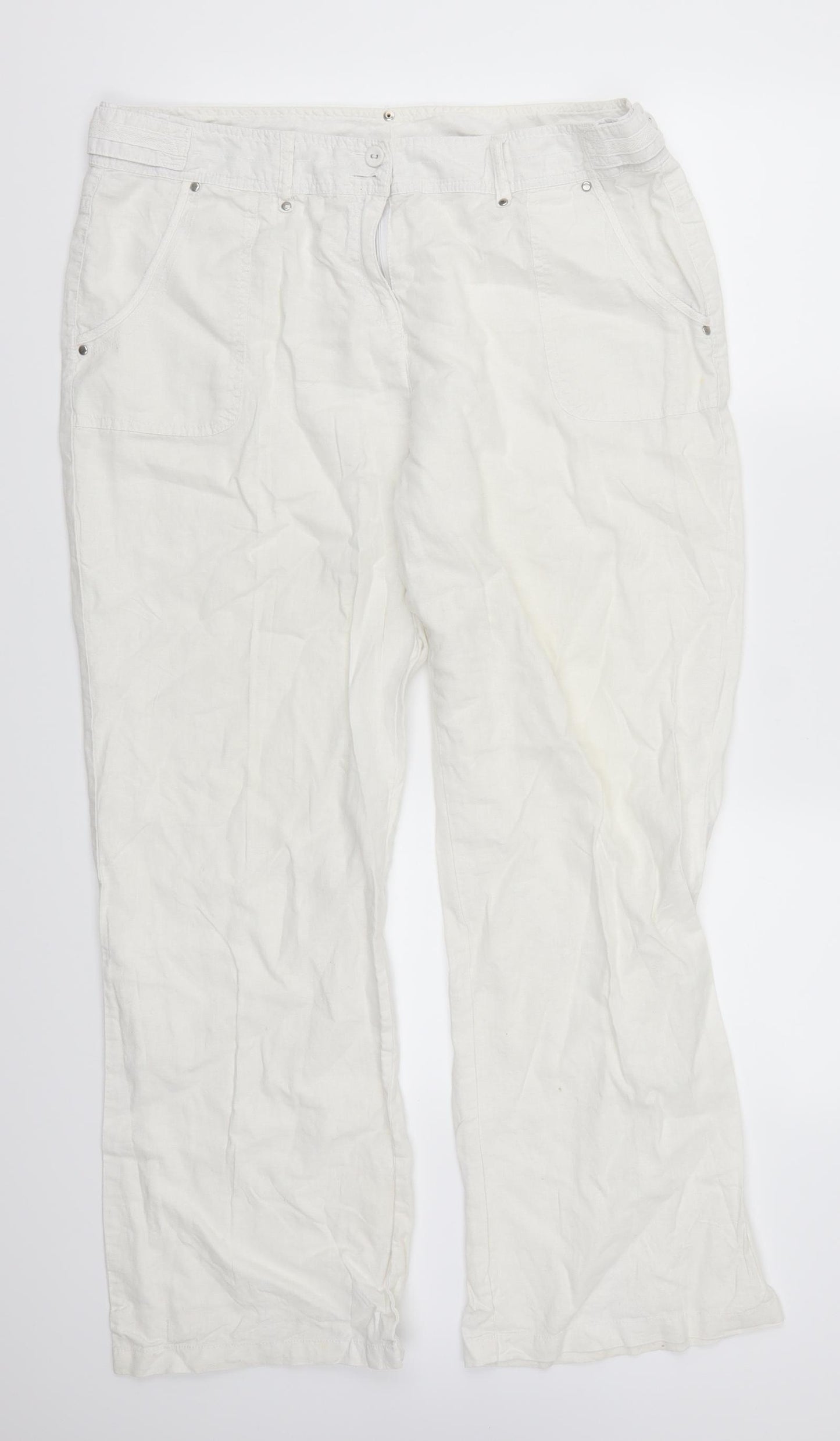 Wallis Womens White   Trousers  Size 16 L30 in
