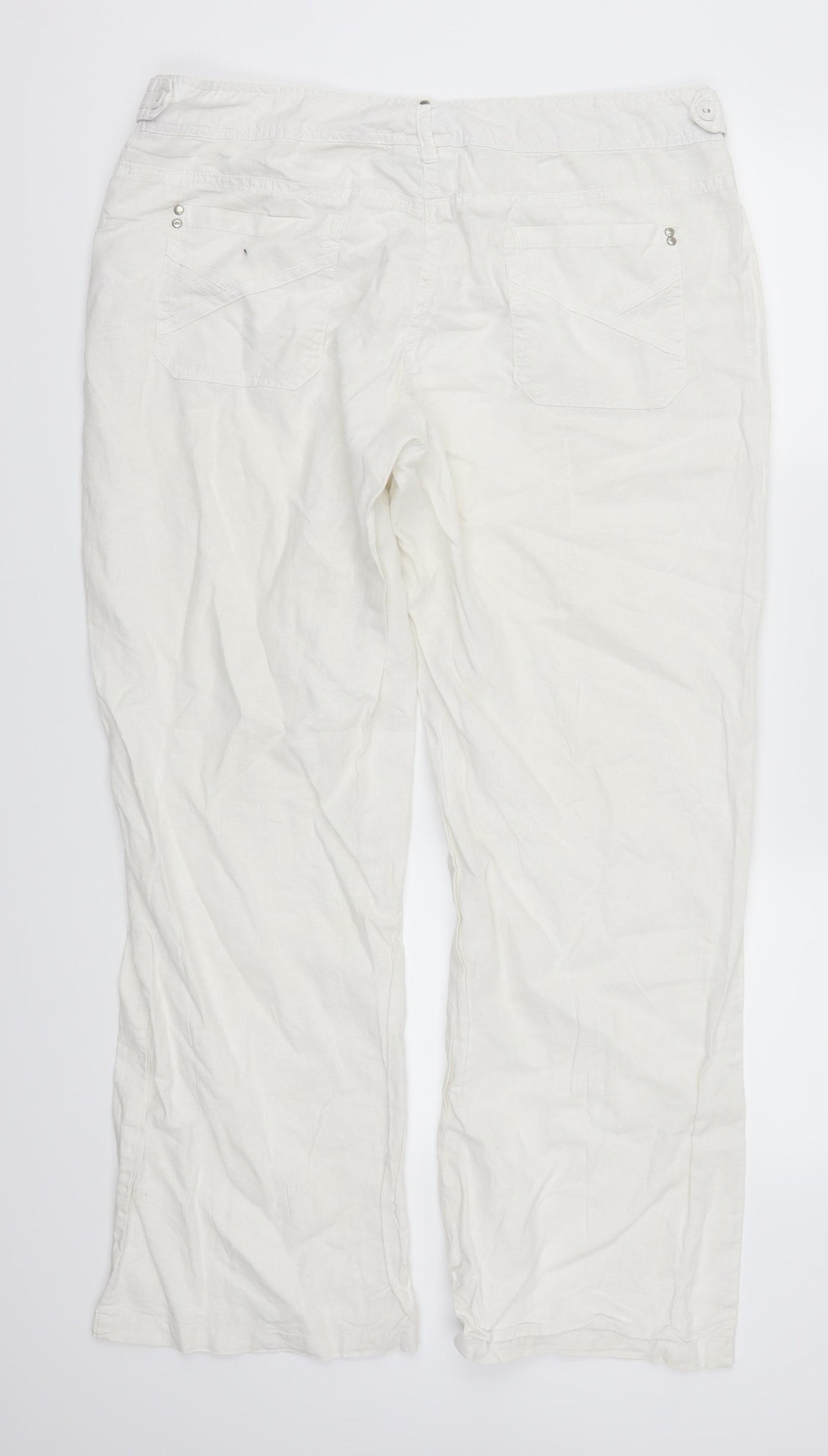 Wallis Womens White   Trousers  Size 16 L30 in