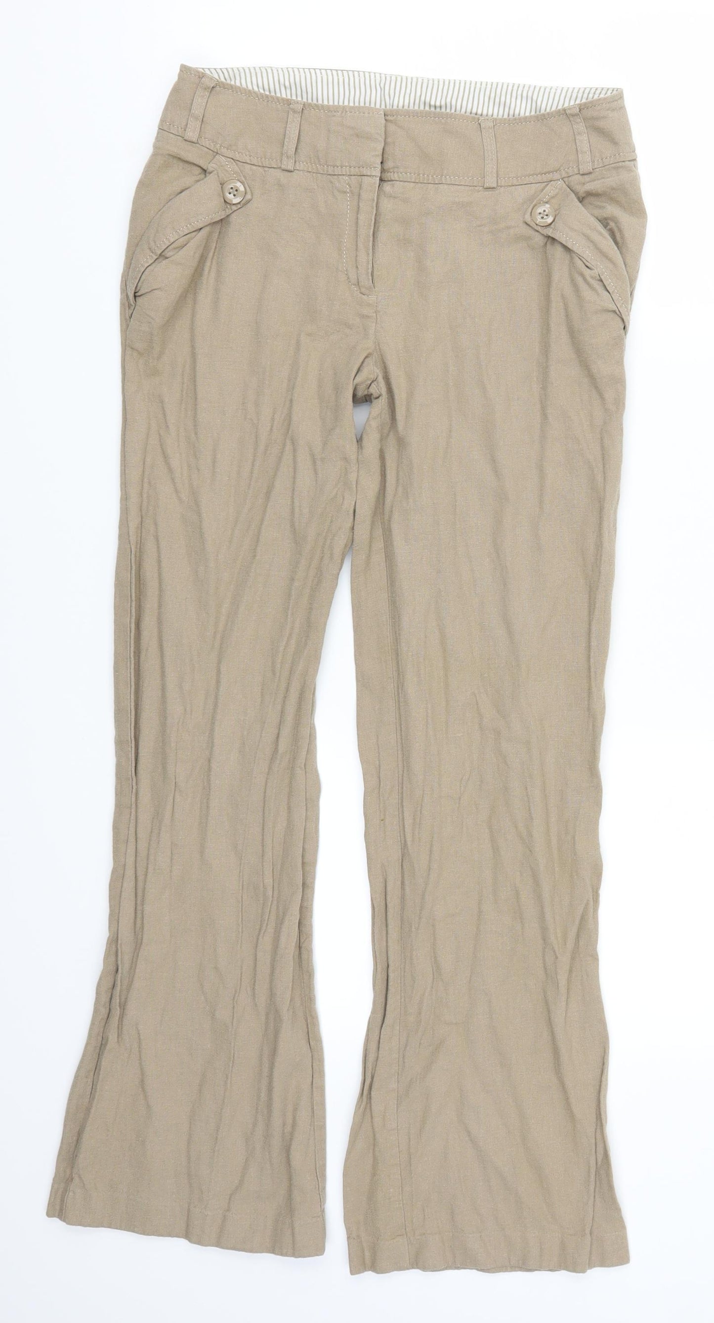 New Look Womens Beige   Trousers  Size 8 L28 in