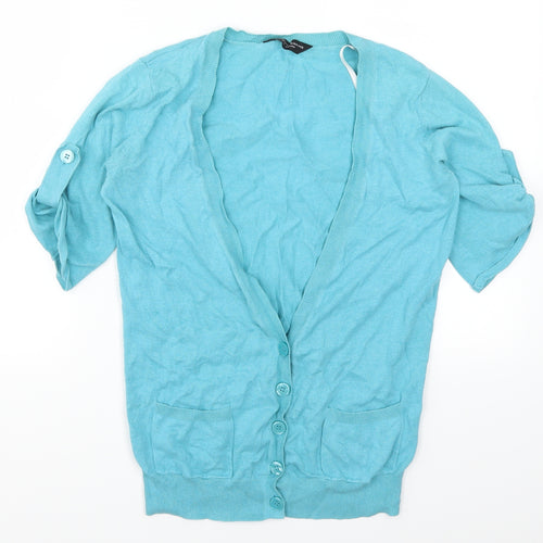 Dorothy Perkins Womens Blue   Cardigan Jumper Size 10