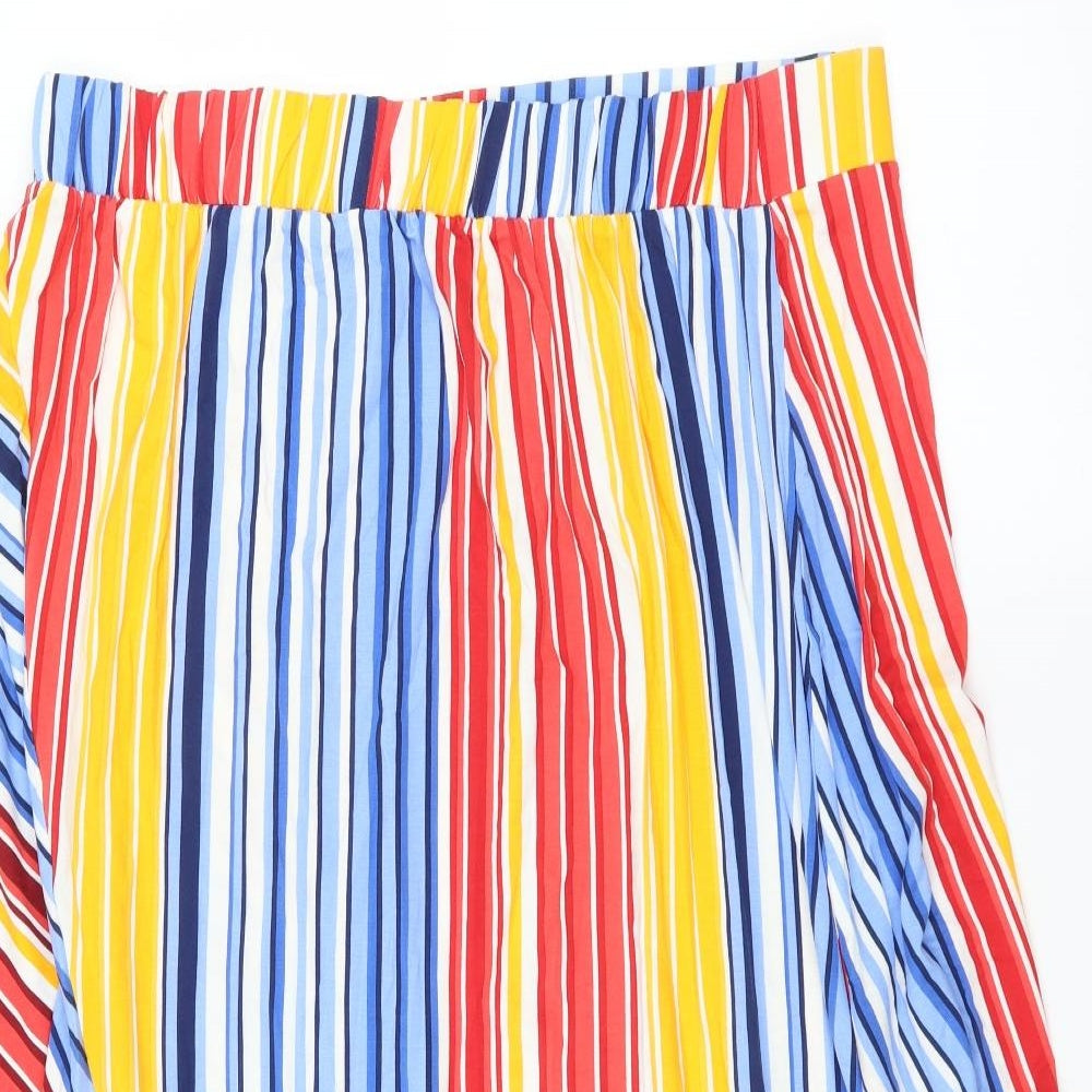 Sainsburys Womens Multicoloured Striped  A-Line Skirt Size 14