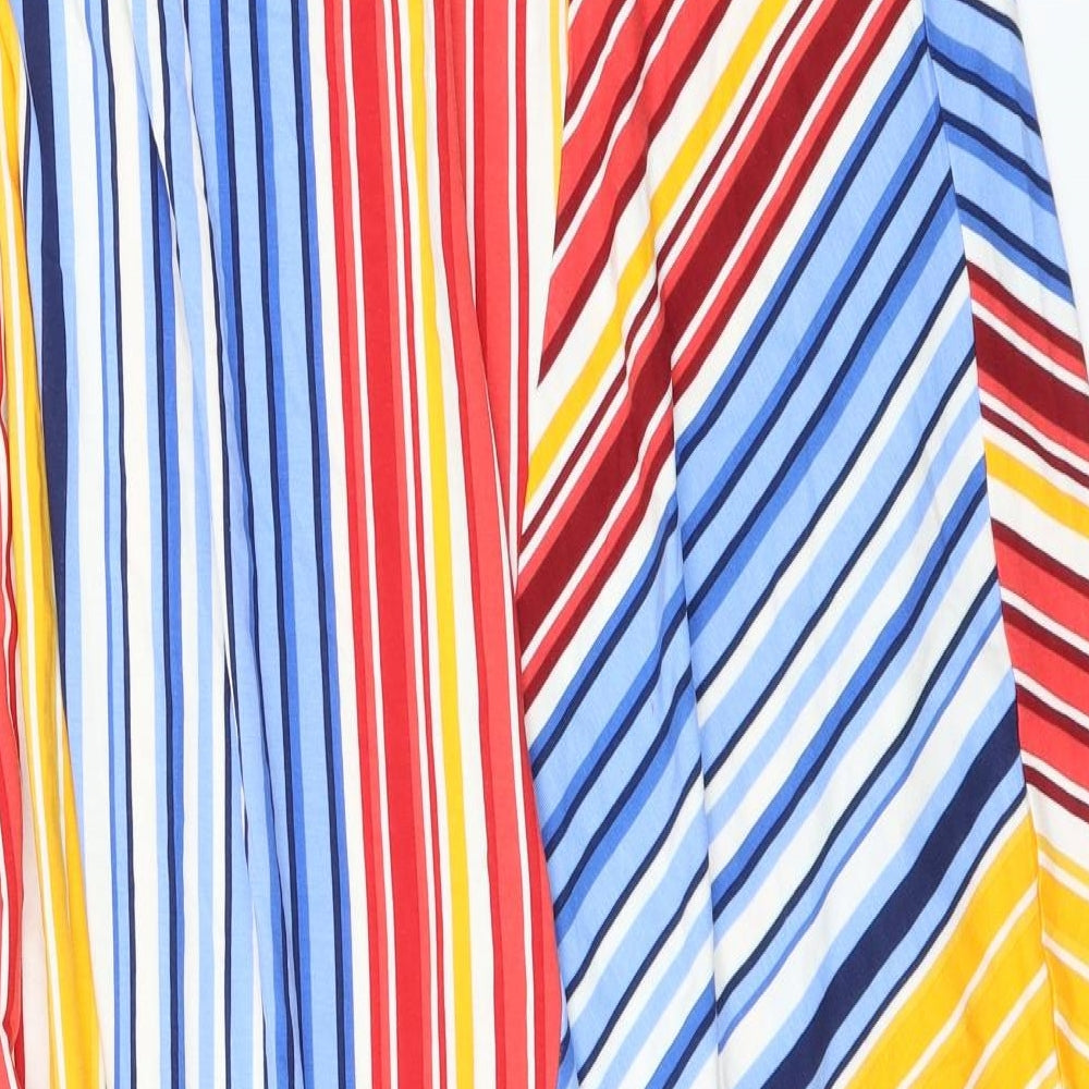 Sainsburys Womens Multicoloured Striped  A-Line Skirt Size 14