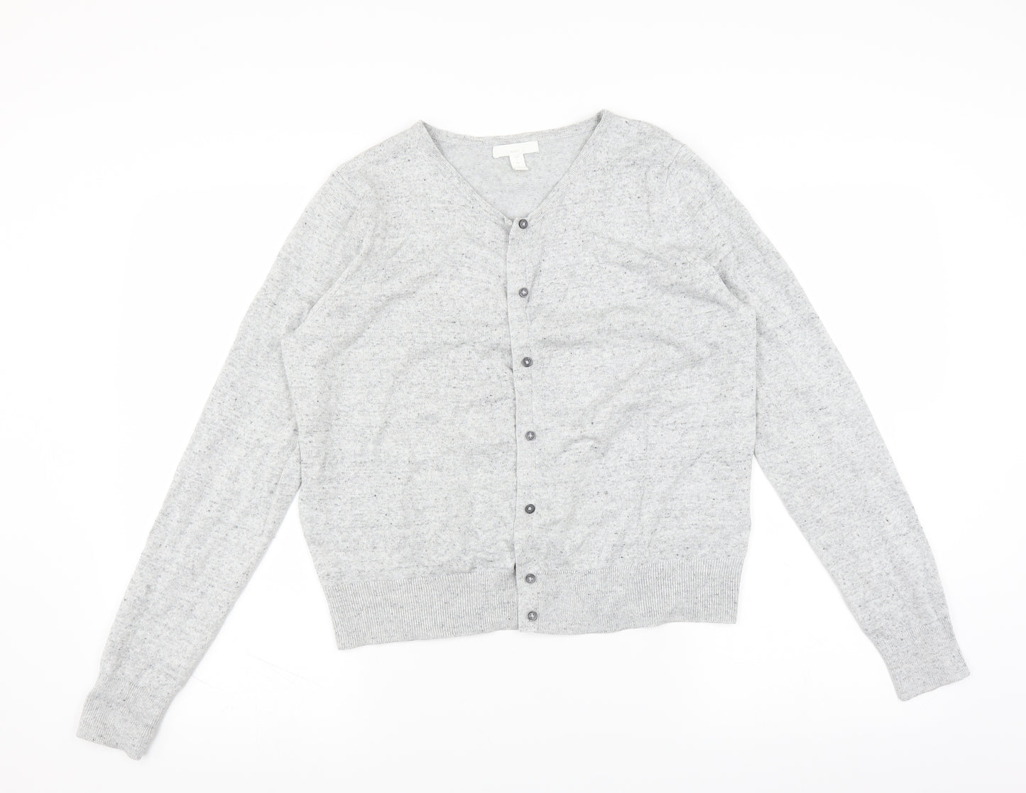 H&M Womens Grey   Cardigan Jumper Size L