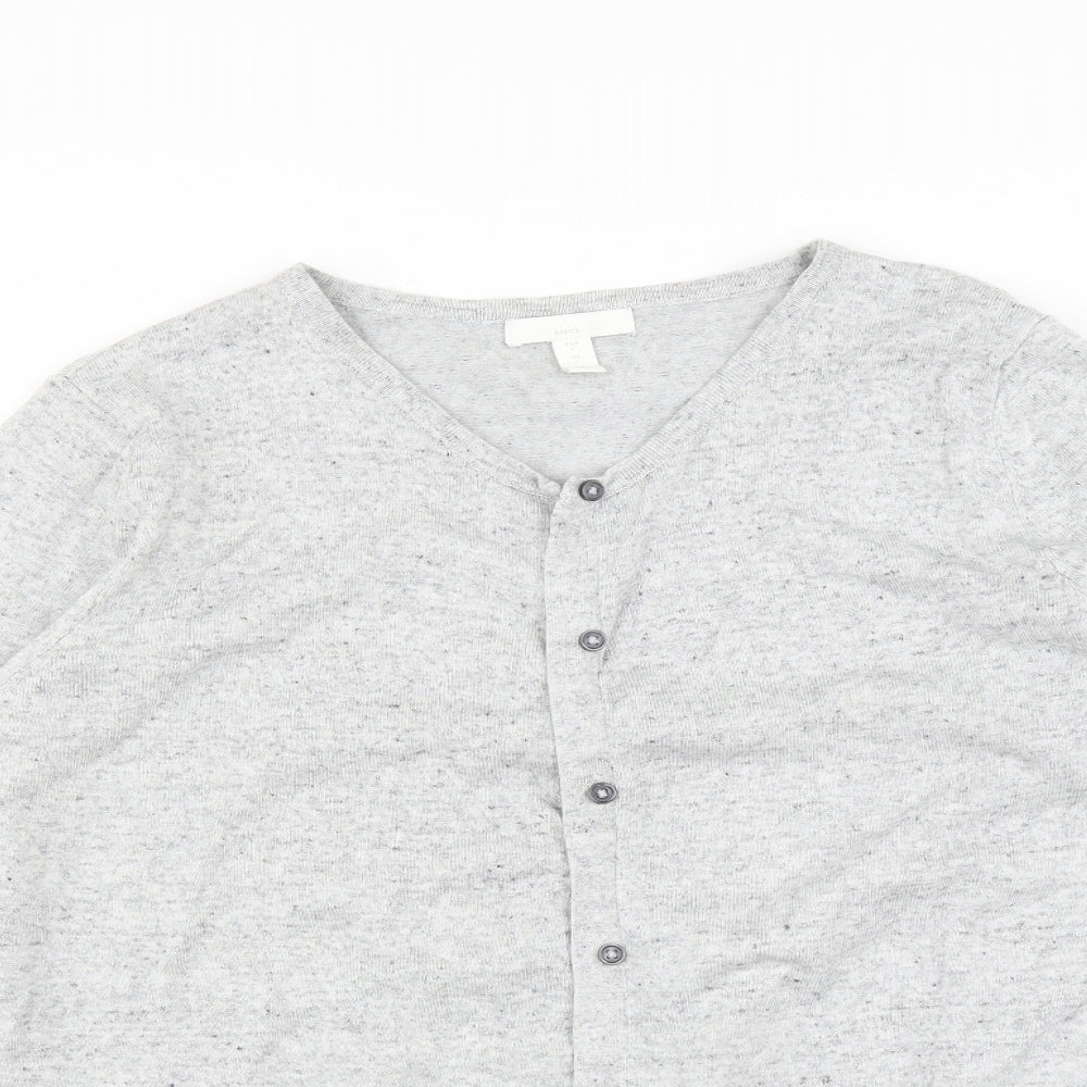 H&M Womens Grey   Cardigan Jumper Size L