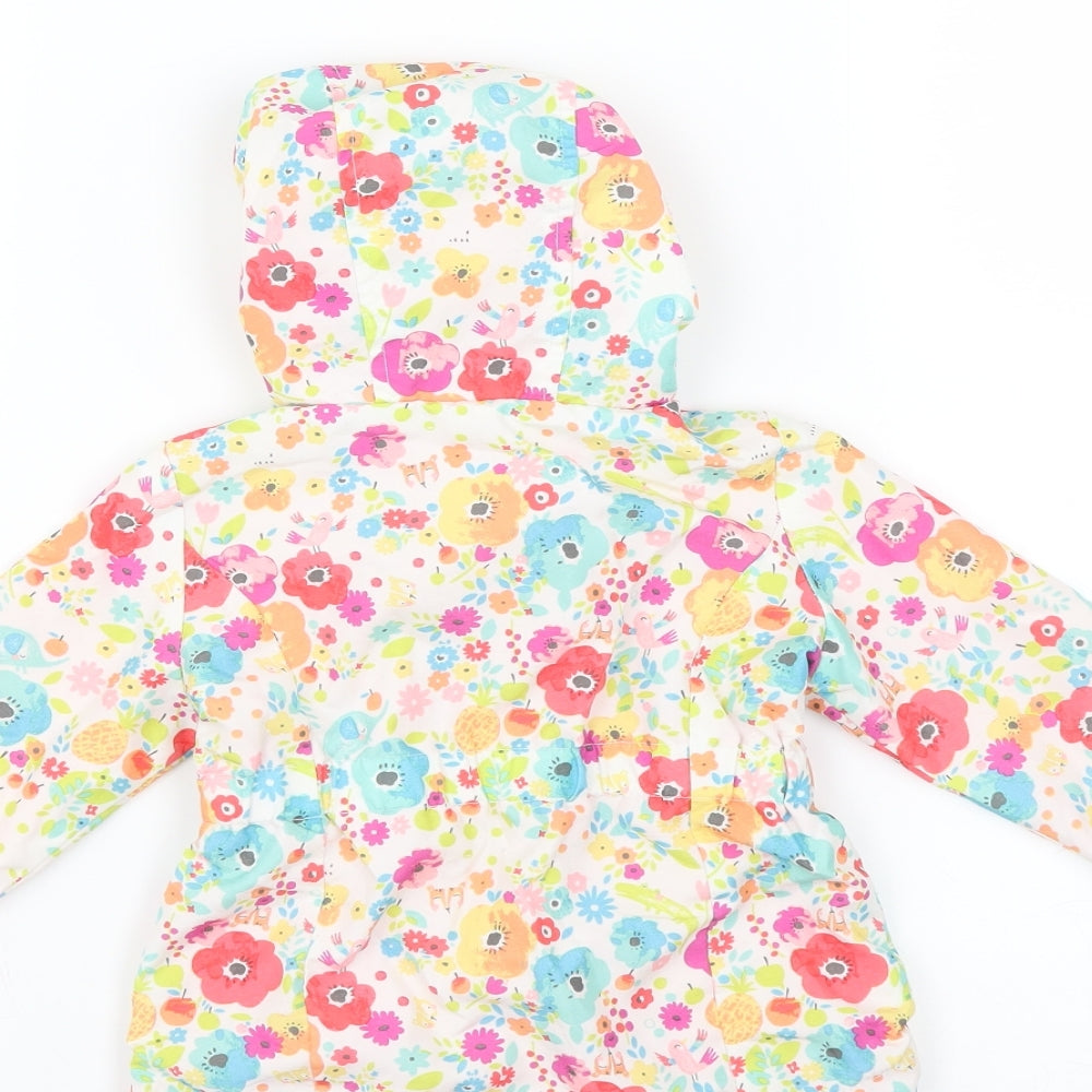 F&F Girls Multicoloured Floral  Jacket  Size 3-6 Months