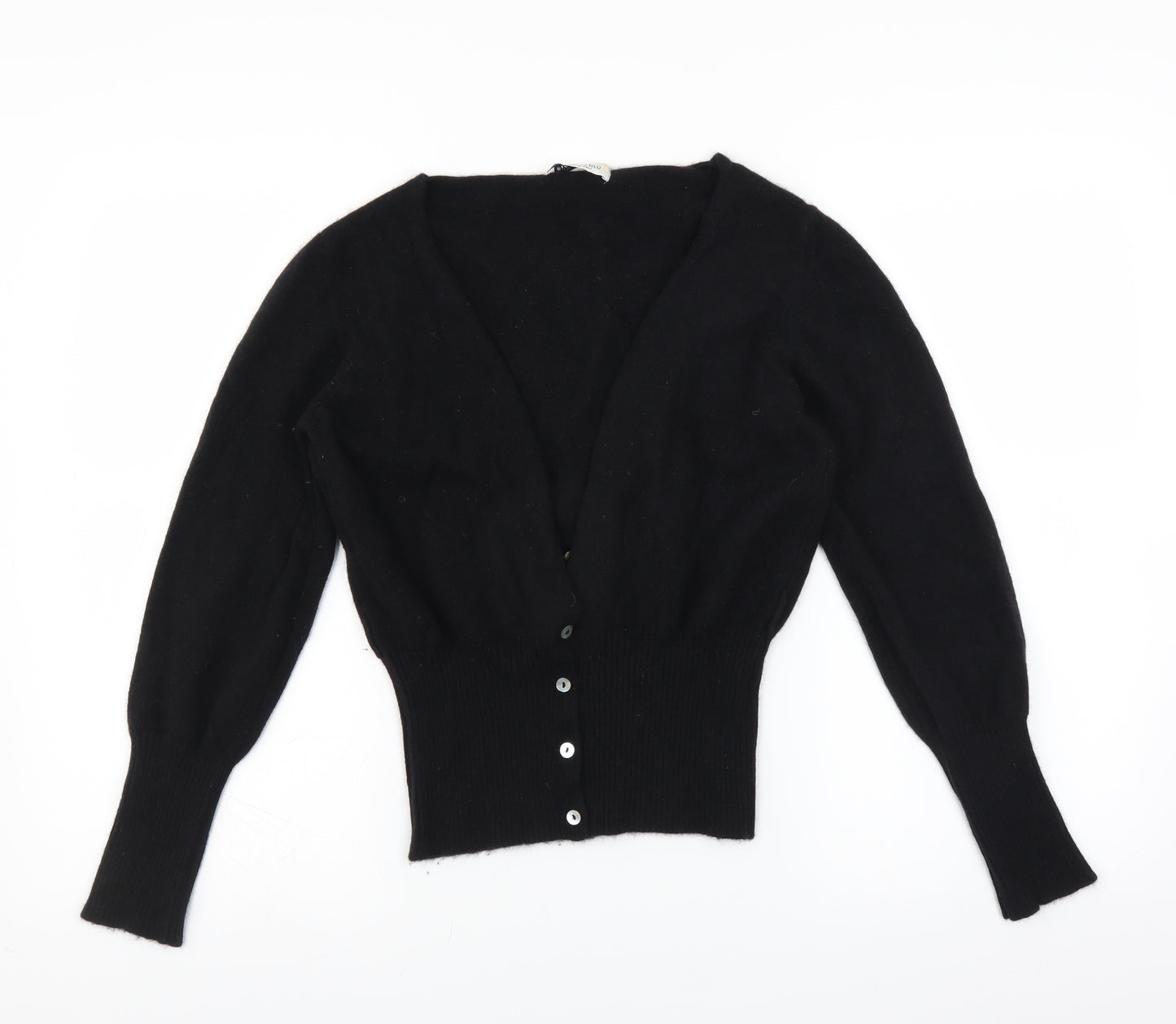 bianco blu Womens Black   Cardigan Jumper Size M