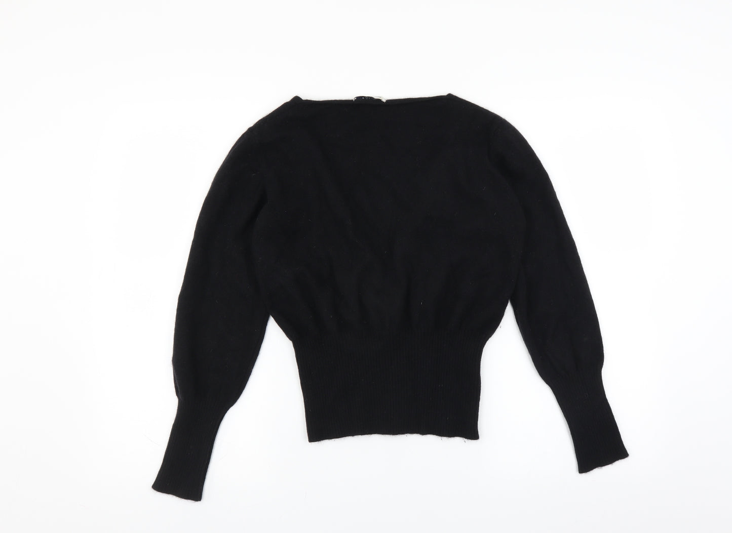 bianco blu Womens Black   Cardigan Jumper Size M