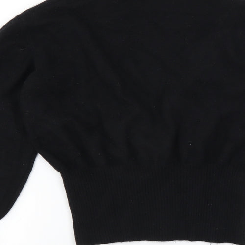 bianco blu Womens Black   Cardigan Jumper Size M