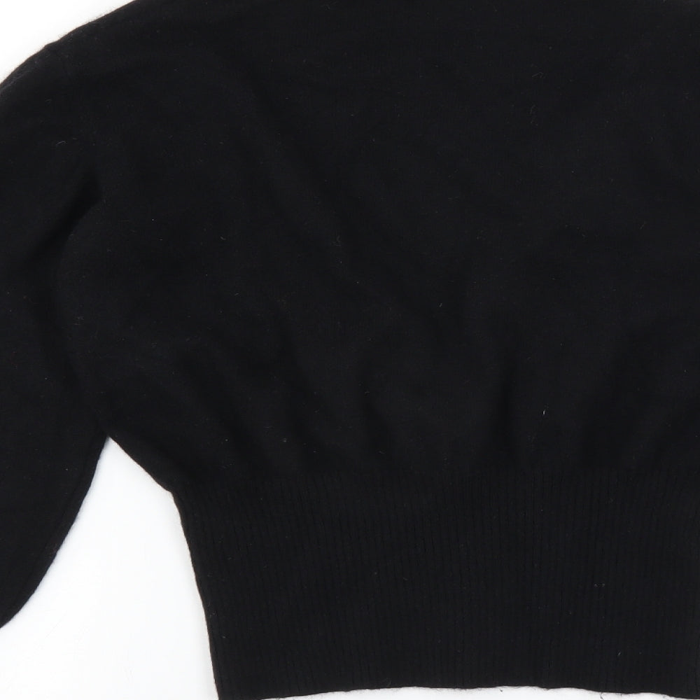 bianco blu Womens Black   Cardigan Jumper Size M