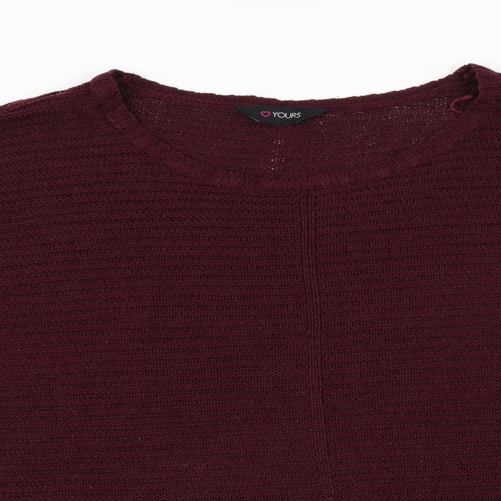 Yours Womens Purple   Pullover Jumper Size 26