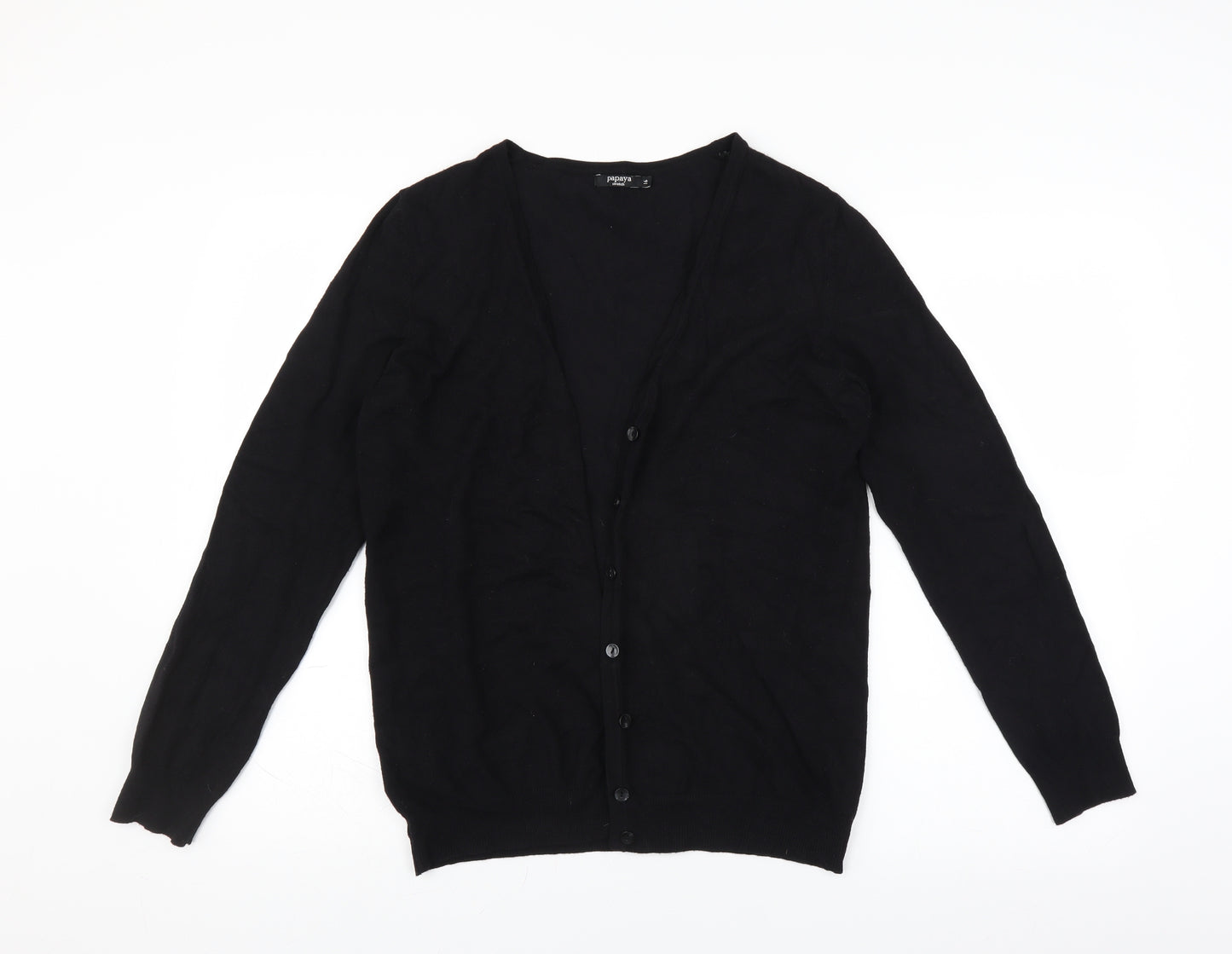 Papaya Womens Black   Cardigan Jumper Size 16