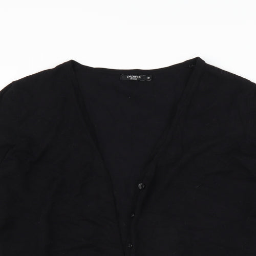 Papaya Womens Black   Cardigan Jumper Size 16