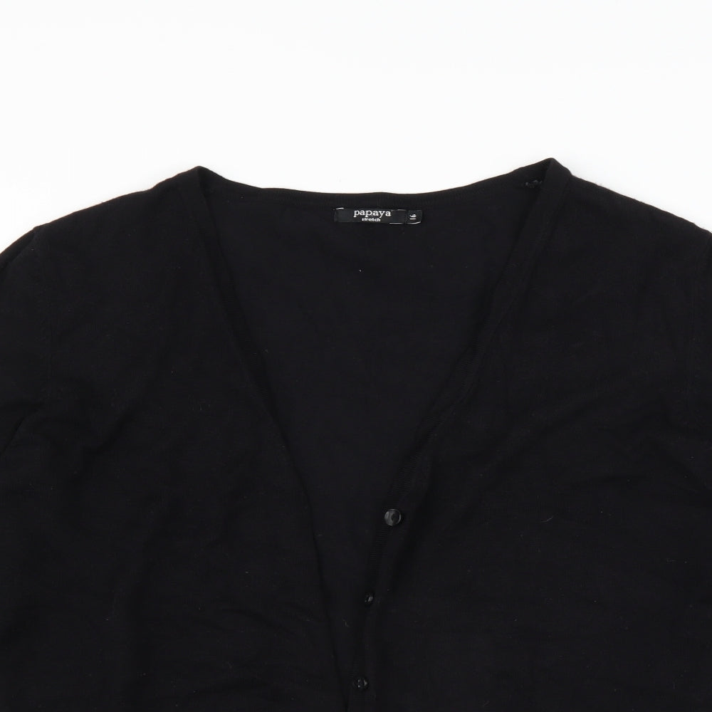 Papaya Womens Black   Cardigan Jumper Size 16
