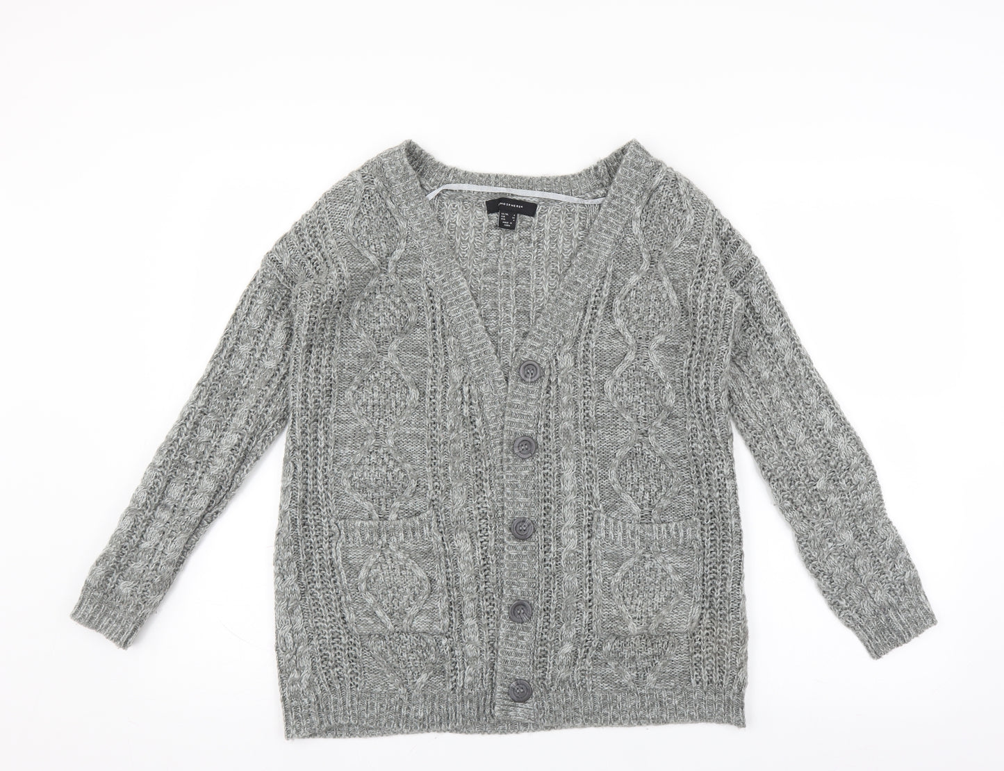 Primark Womens Grey   Cardigan Jumper Size 8