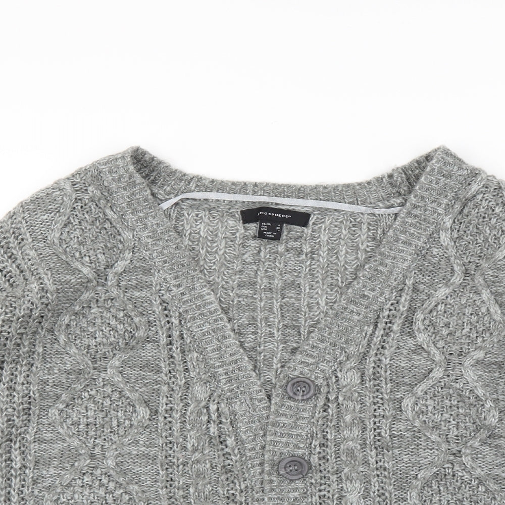 Primark Womens Grey   Cardigan Jumper Size 8