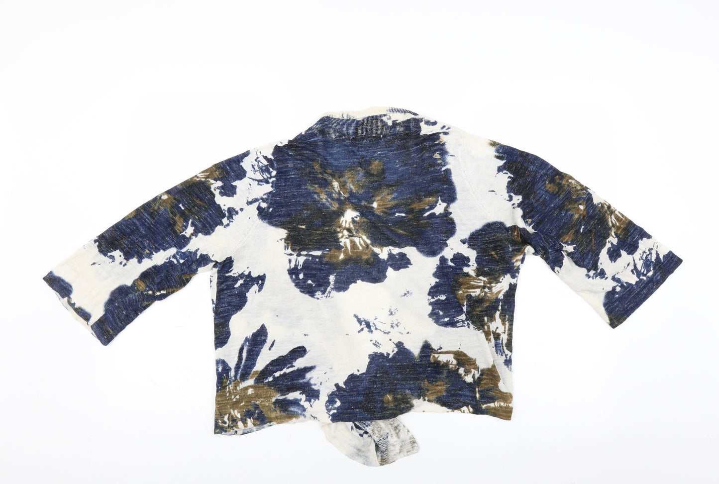 Marks and Spencer Womens Blue Floral  Cardigan Jumper Size 20