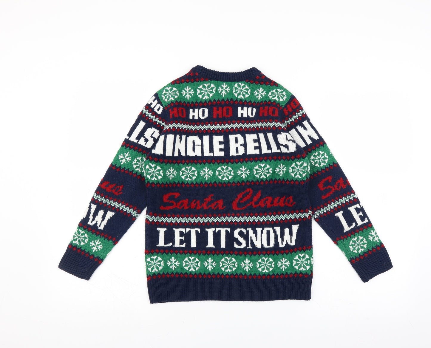 George Boys Blue   Pullover Jumper Size 8-9 Years  - christmas jumper