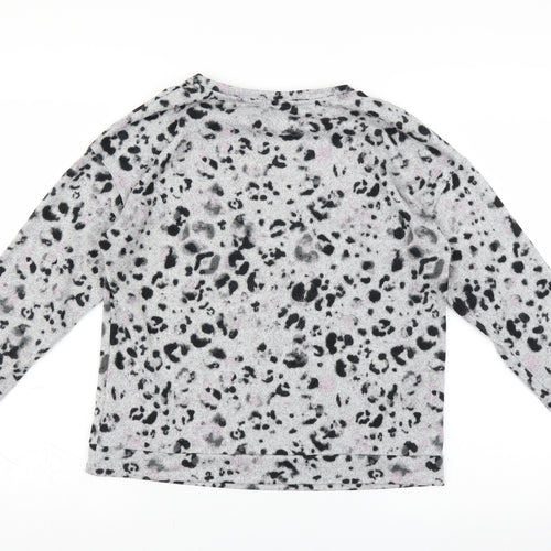 George Womens Grey Animal Print  Top Pyjama Top Size 8