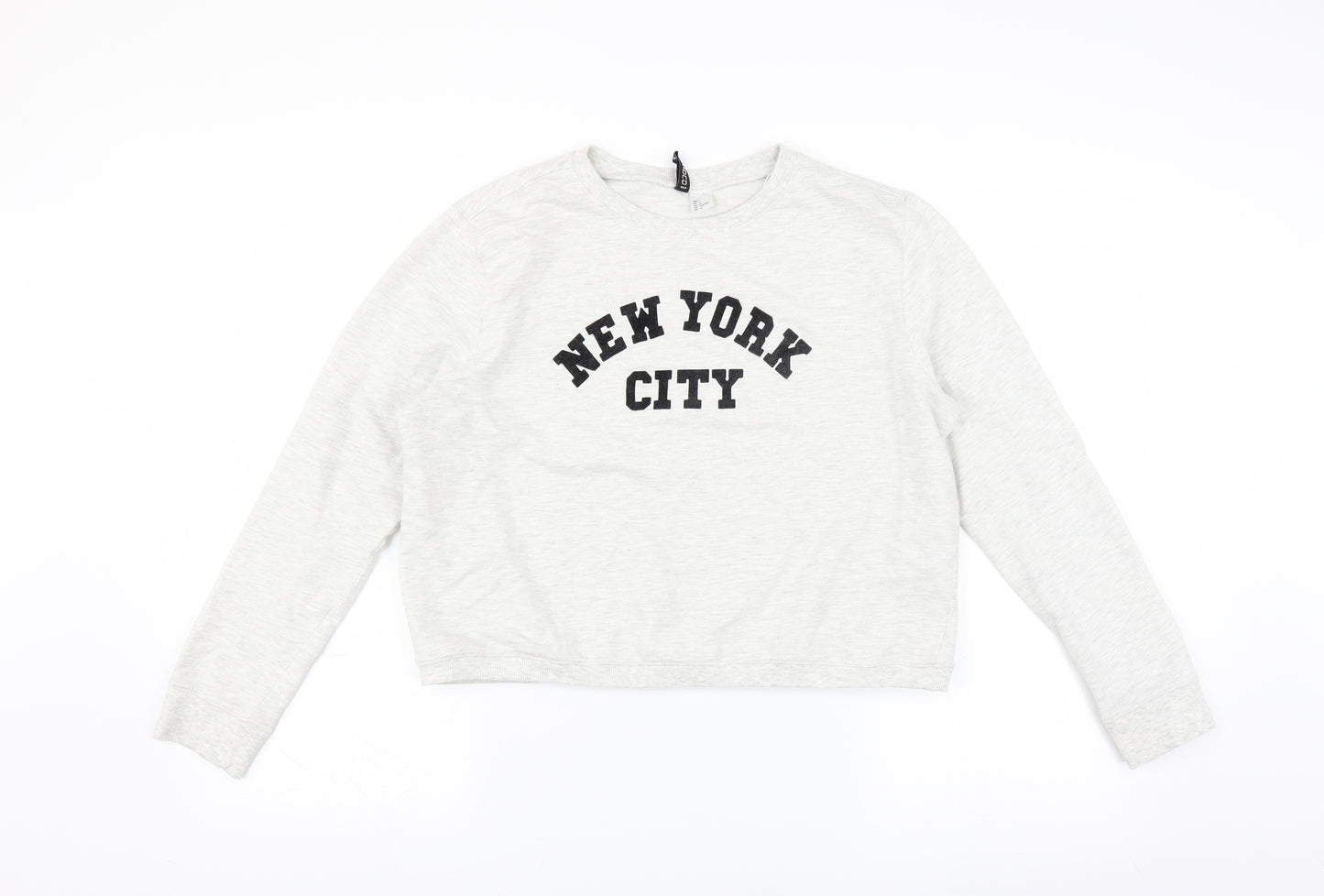 Divided by H&M Womens White   Pullover Sweatshirt Size L  - New York