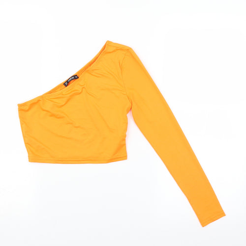 SheIn Womens Orange   Basic Blouse Size S  - cropped