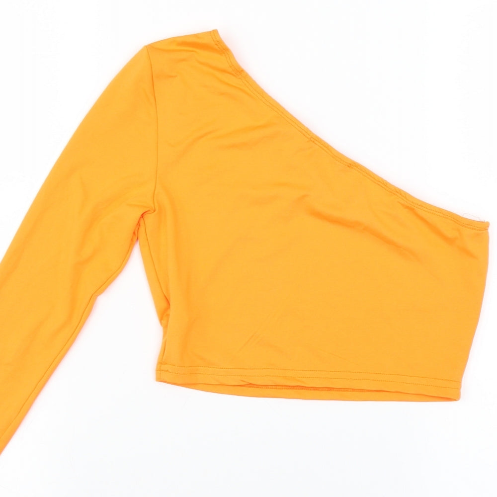 SheIn Womens Orange   Basic Blouse Size S  - cropped