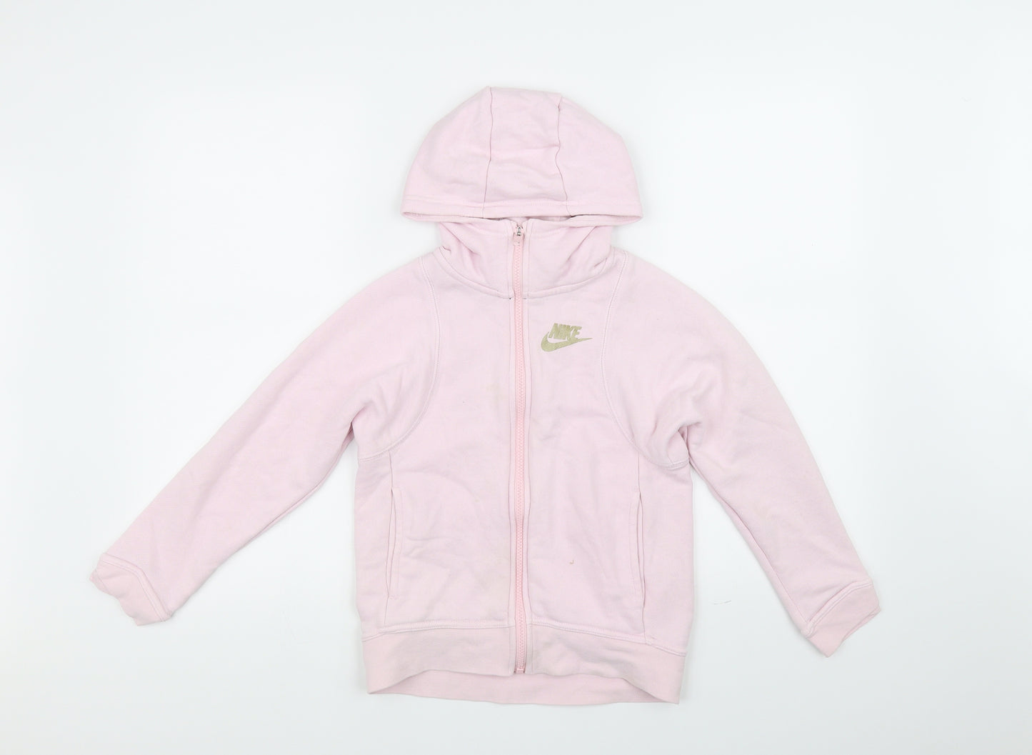 Nike Girls Pink   Full Zip Hoodie Size 8-9 Years