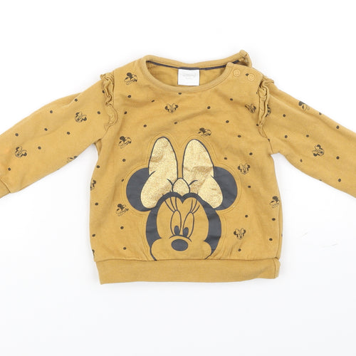 Disney Boys Yellow   Pullover Jumper Size 2-3 Years