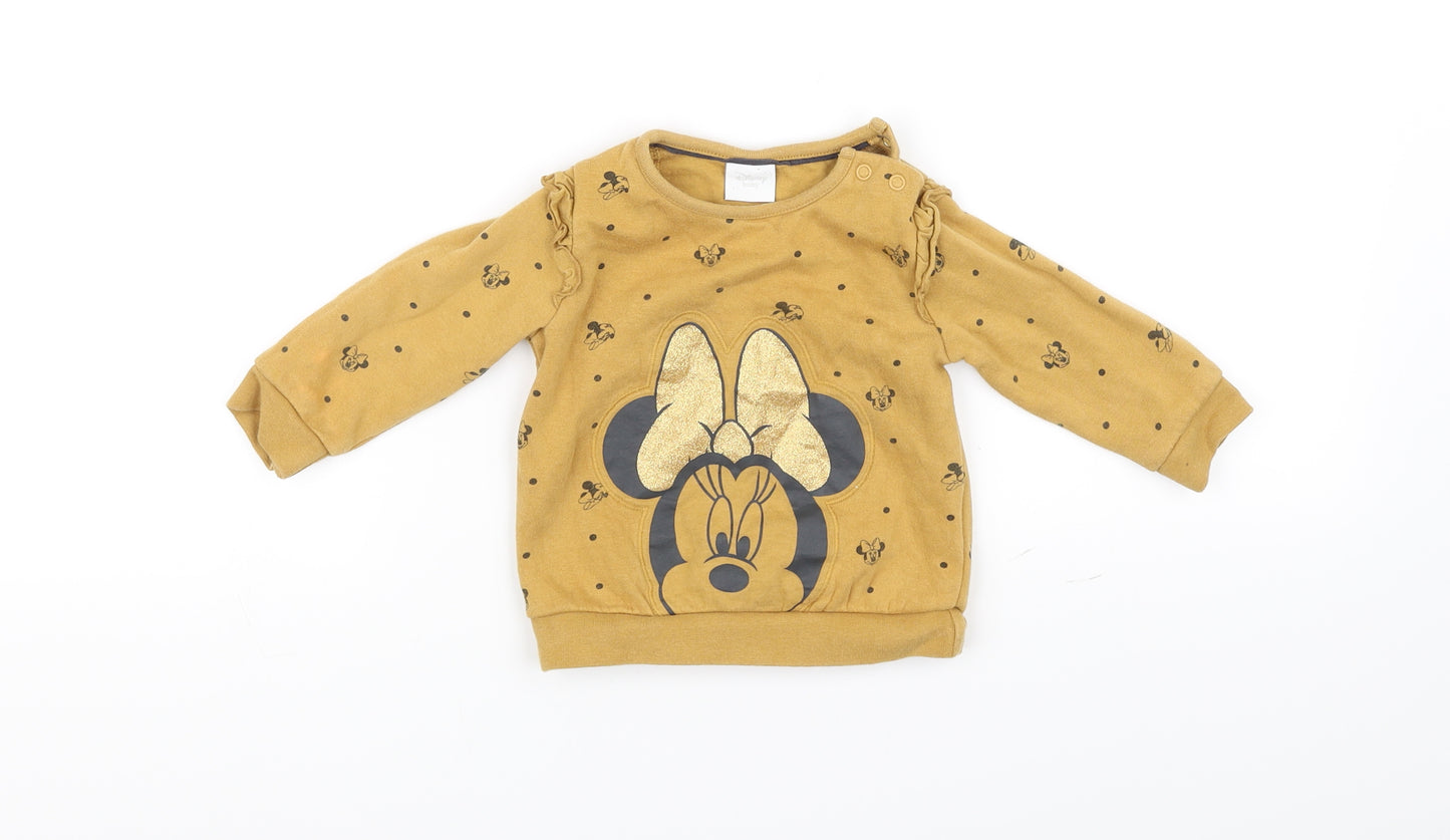Disney Boys Yellow   Pullover Jumper Size 2-3 Years