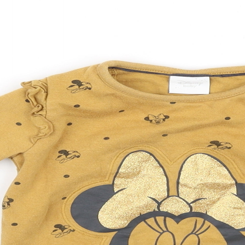 Disney Boys Yellow   Pullover Jumper Size 2-3 Years