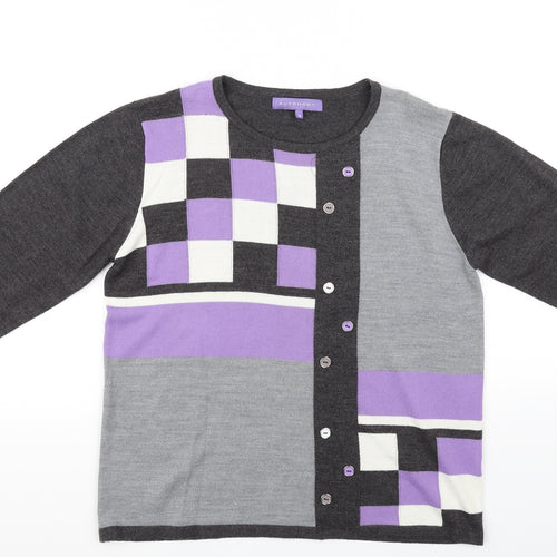 Autonomy Womens Grey Check  Pullover Jumper Size M