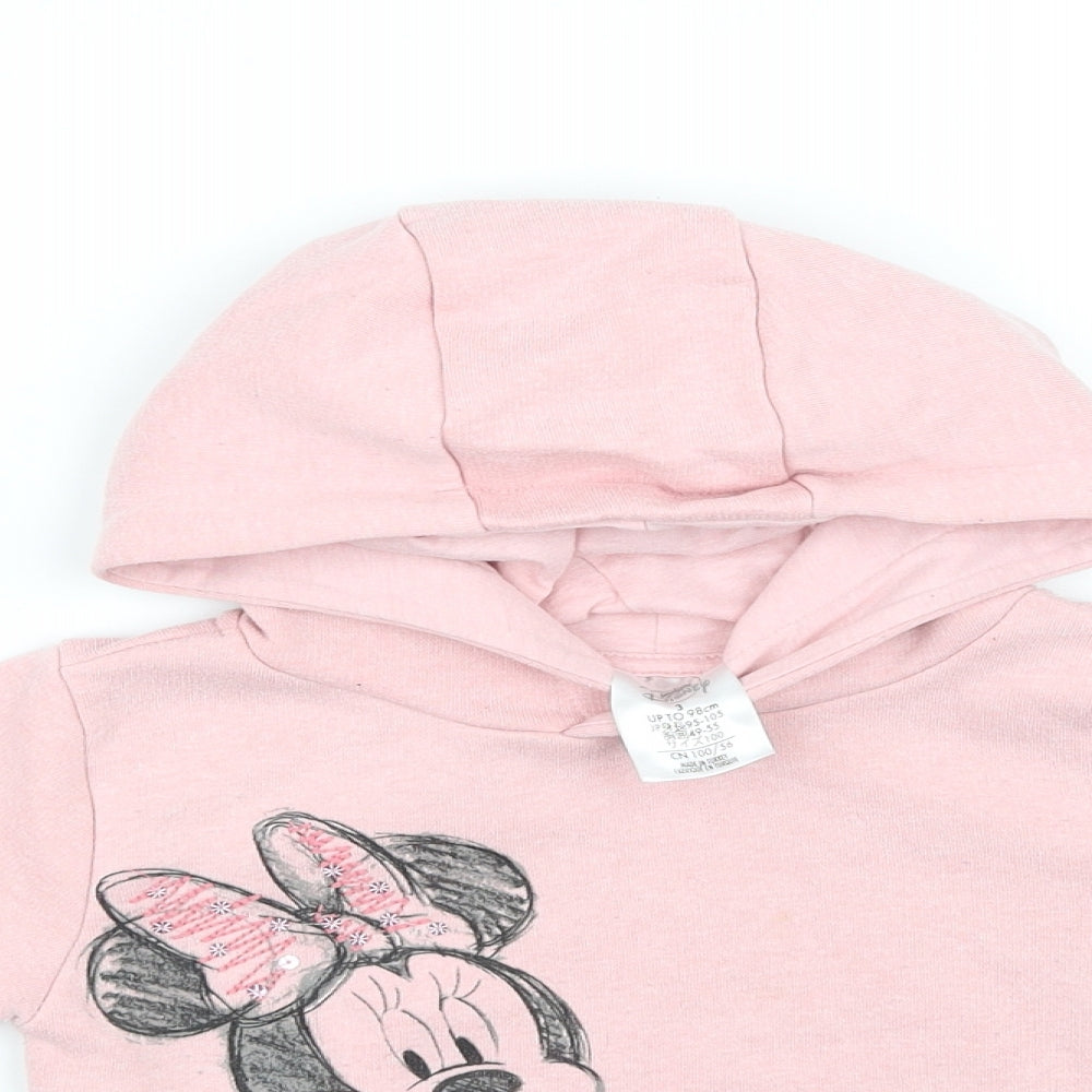 Disney Girls Pink   Pullover Jumper Size 3 Years  - MICKEY MOUSE