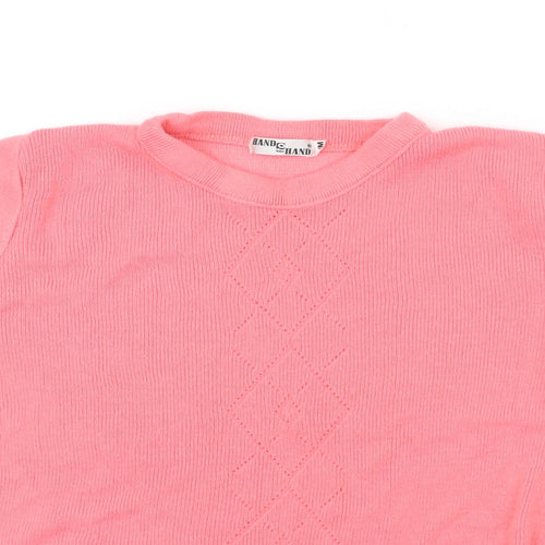 Hand to Hand  Womens Pink   Pullover Jumper Size M