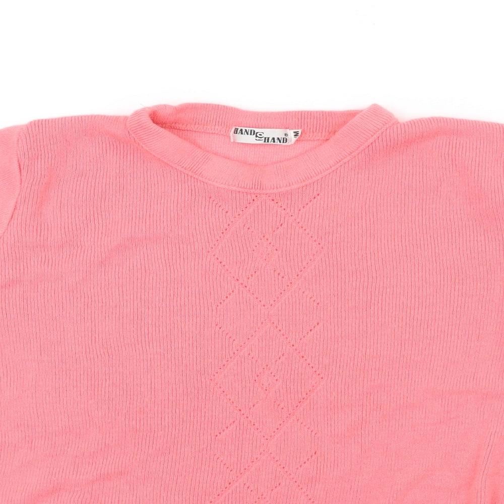Hand to Hand  Womens Pink   Pullover Jumper Size M