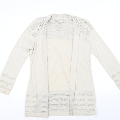 Per Una Womens Beige   Cardigan Jumper Size 12  - washable mark on sleeve