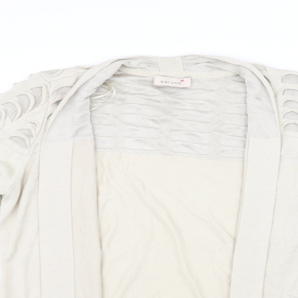 Per Una Womens Beige   Cardigan Jumper Size 12  - washable mark on sleeve