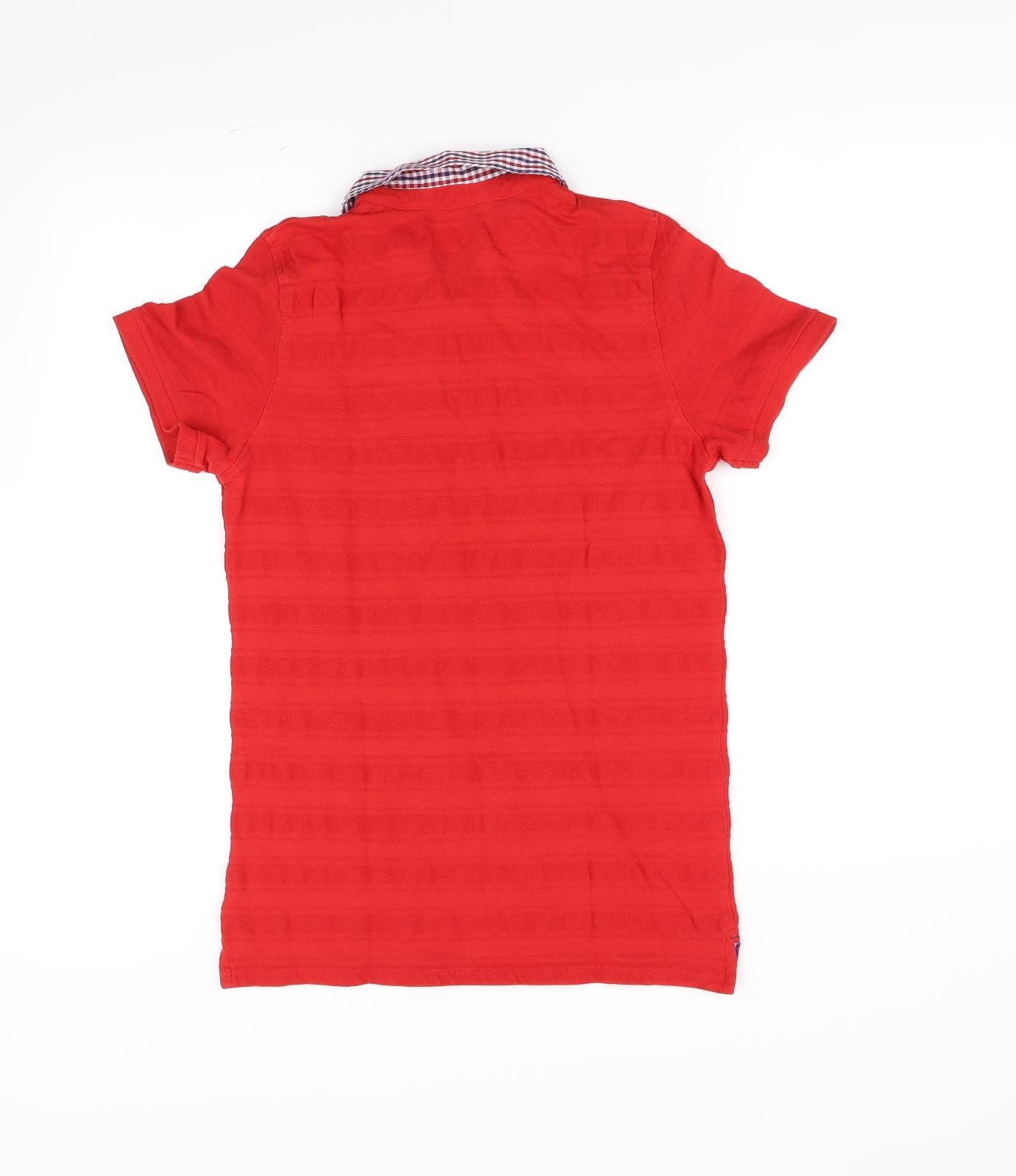 Maine Girls Red   Basic Polo Size 13-14 Years