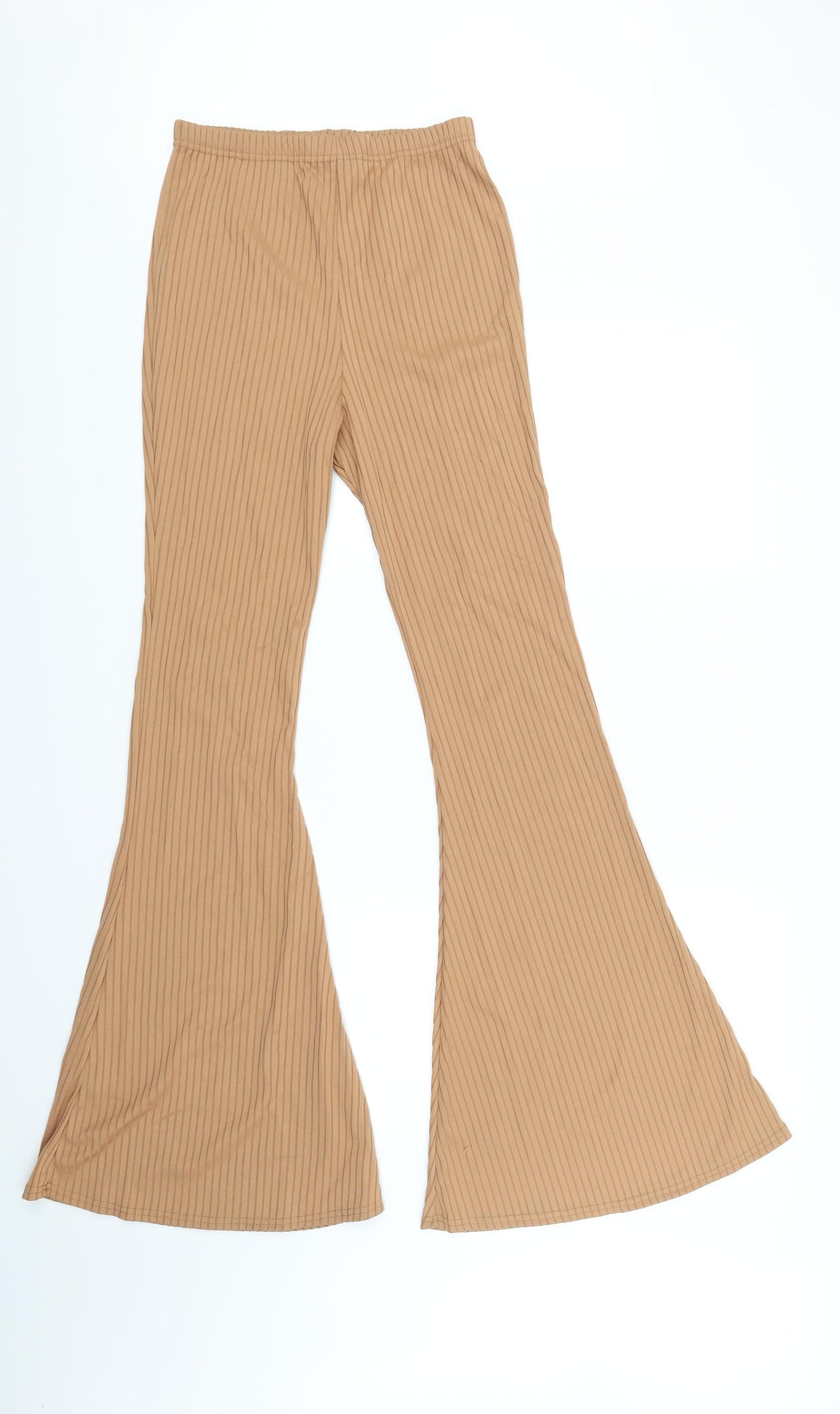 PRETTYLITTLETHING Womens Beige   Jegging Leggings Size 12 L35 in