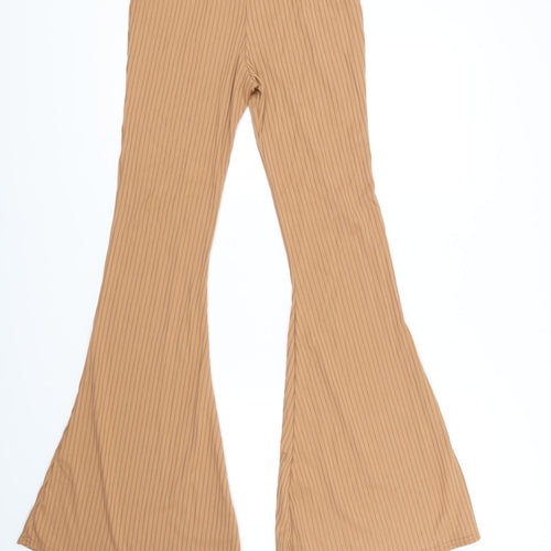 PRETTYLITTLETHING Womens Beige   Jegging Leggings Size 12 L35 in