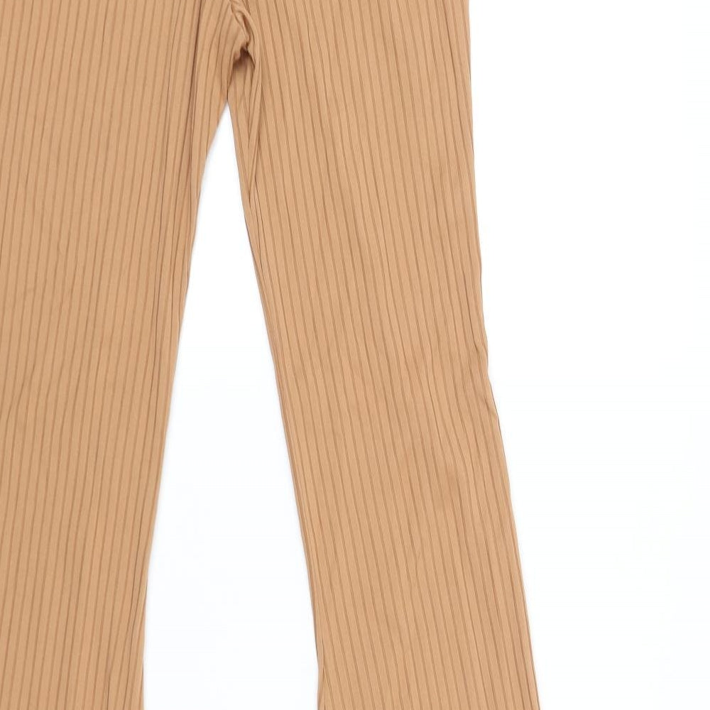 PRETTYLITTLETHING Womens Beige   Jegging Leggings Size 12 L35 in