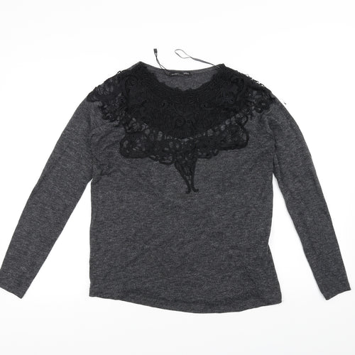 Zara Womens Grey   Basic T-Shirt Size 8