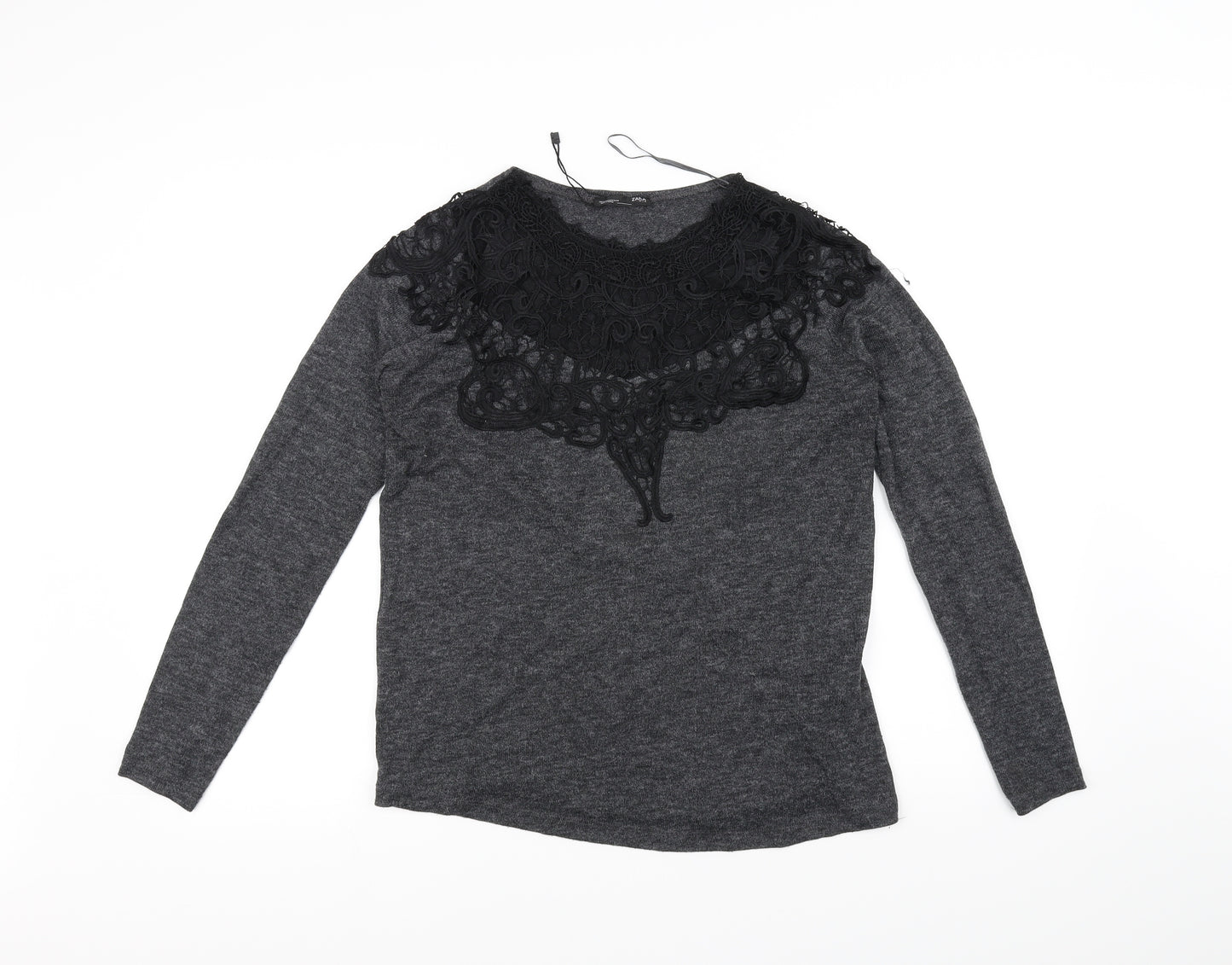Zara Womens Grey   Basic T-Shirt Size 8
