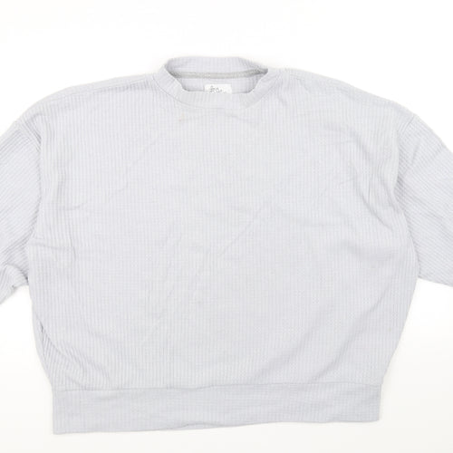 Love to lounge Womens Blue Houndstooth  Pullover Jumper Size L