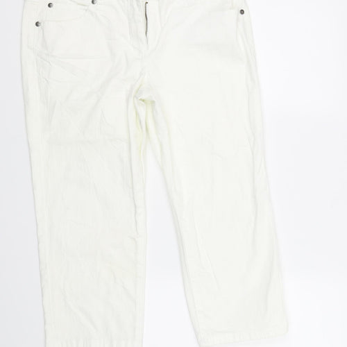 Bpc Womens White   Trousers  Size 12 L23 in