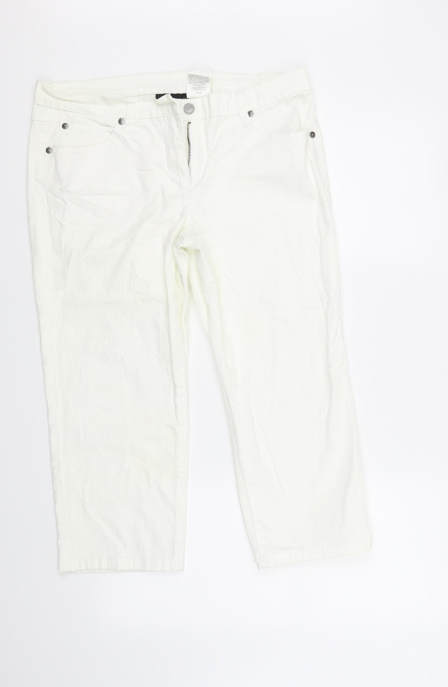 Bpc Womens White   Trousers  Size 12 L23 in