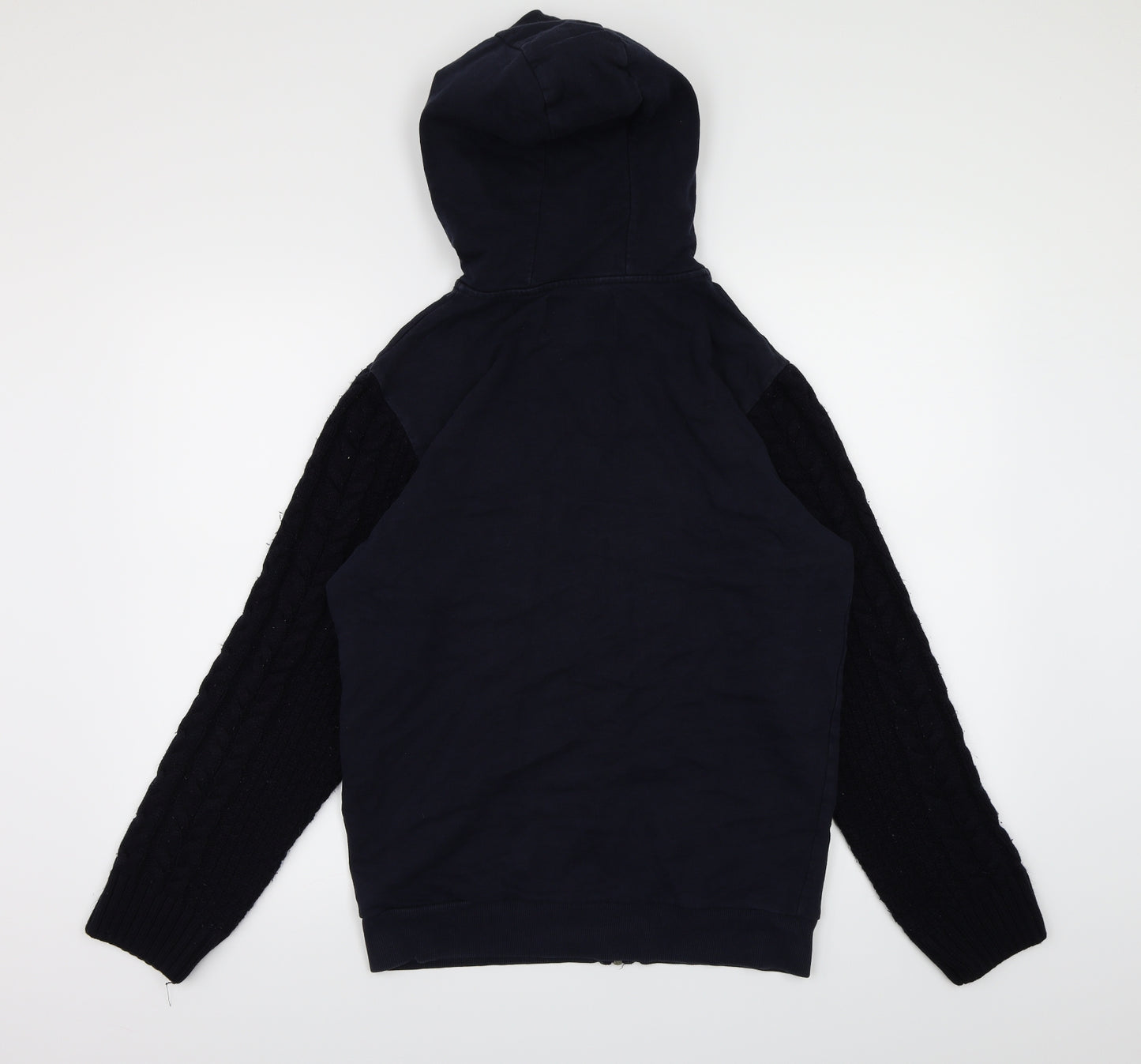 River Island Mens Blue  Jersey Full Zip Hoodie Size M